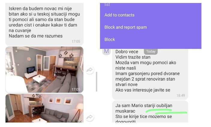 GNUSNE PREPISKE BANJALUČKIH STANODAVACA Umjesto visine kirije šalju dužinu polnog organa (FOTO)