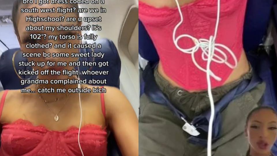 DJEVOJKA OSTALA ŠOKIRANA Posramljena i zbunjena nakon što se morala pokriti da ne bi bila izbačena iz aviona