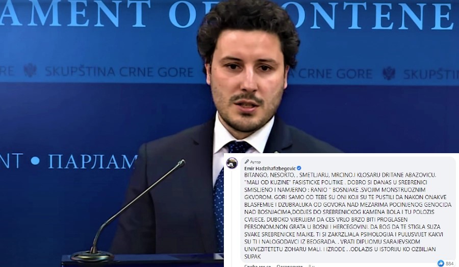 "TI SI BITANGA, NESOJ, SMETLJAR, MRCINA I KLOŠAR" Hadžihafizbegović brutalno i sramno izvrijeđao Abazovića, kome priliči ovakav govor?