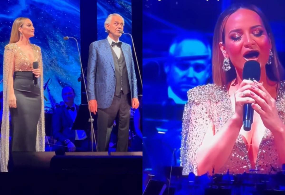 SPEKTAKL U BEOGRADU Jelena stala uz Bočelija, glasom očarala publiku, a Bosiljčić je imao specijalan komentar (FOTO/VIDEO)