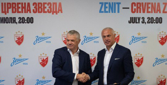 "CRVENO-BELI" NAJAVILI INTENZIVNIJU SARADNJU Zvezda i Zenit produžili ugovor na još dvije godine