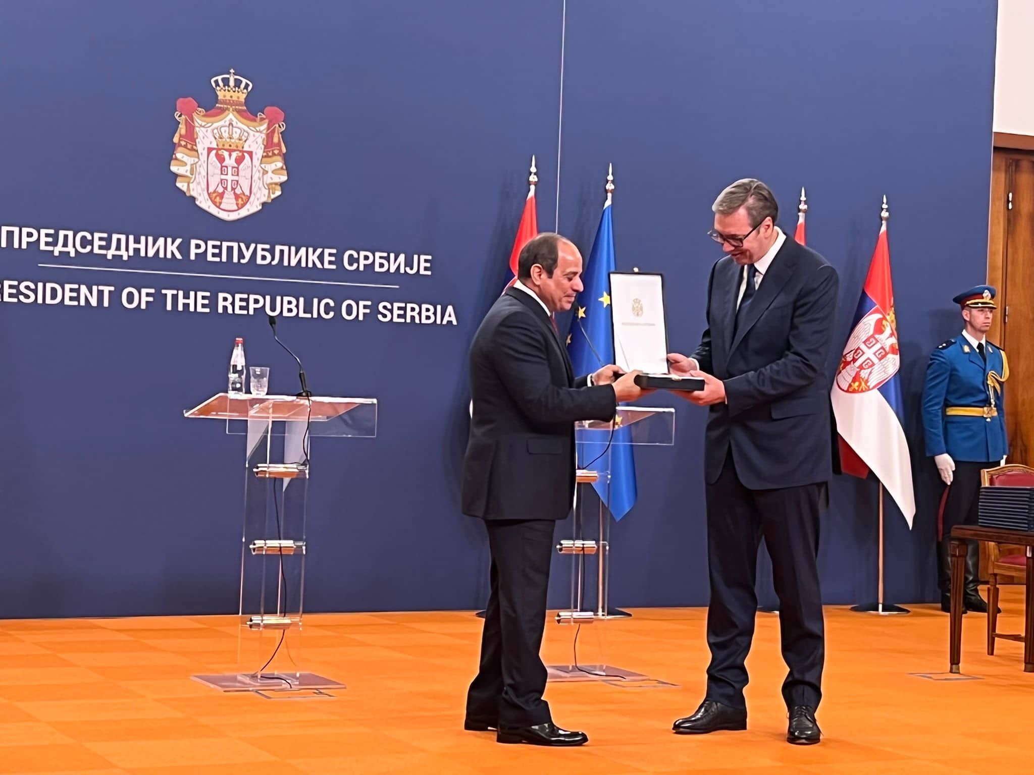 USPOSTAVLJANJE STRATEŠKOG PARTNERSTVA Vučić i Sisi potpisali deklaraciju, paraf na još 12 sporazuma (FOTO)