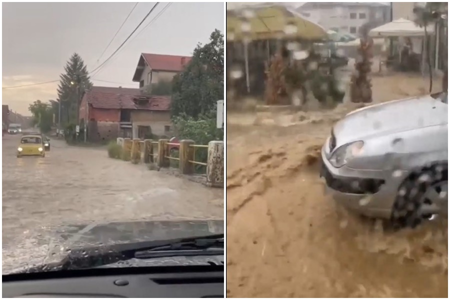 VELIKO NEVRIJEME POGODILO VRANJE Snažan pljusak napravio haos za samo nekoliko minuta (VIDEO)