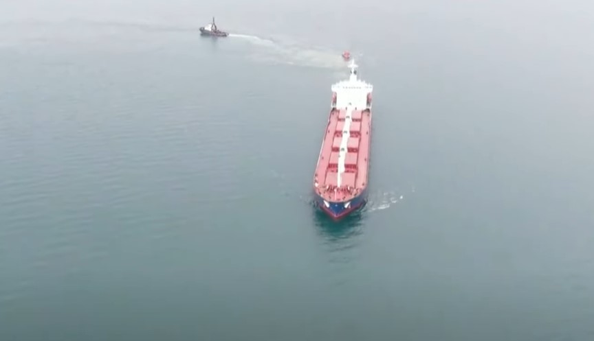 PRVI TURSKI BROD SA ŽITARICAMA STIGAO U LUKU DERINDŽE Uspješno transportovano 12 hiljada tona kukuruza