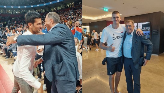 "UVIJEK SRCEM UZ SRBIJU" Milorad Dodik se družio sa Đokovićem i Jokićem: Velika čast sresti se sa našim šampionima (FOTO)