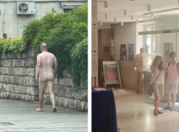 GOLU STRAŽNJICU PROŠETAO KROZ CENTAR DUBROVNIKA Građani posmatrali muškarca u nevjerici: Ovo je sramota (VIDEO)