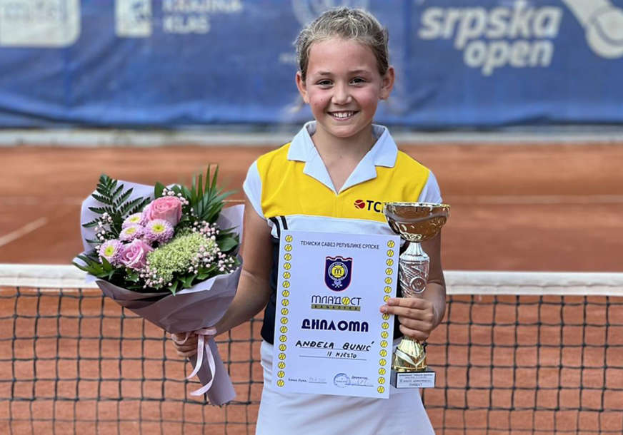 TENISKI BISER SRPSKE Djevojčica Anđela Bunić niže uspjehe, ostvarila zapažen rezultat na takmičenju u Banjaluci