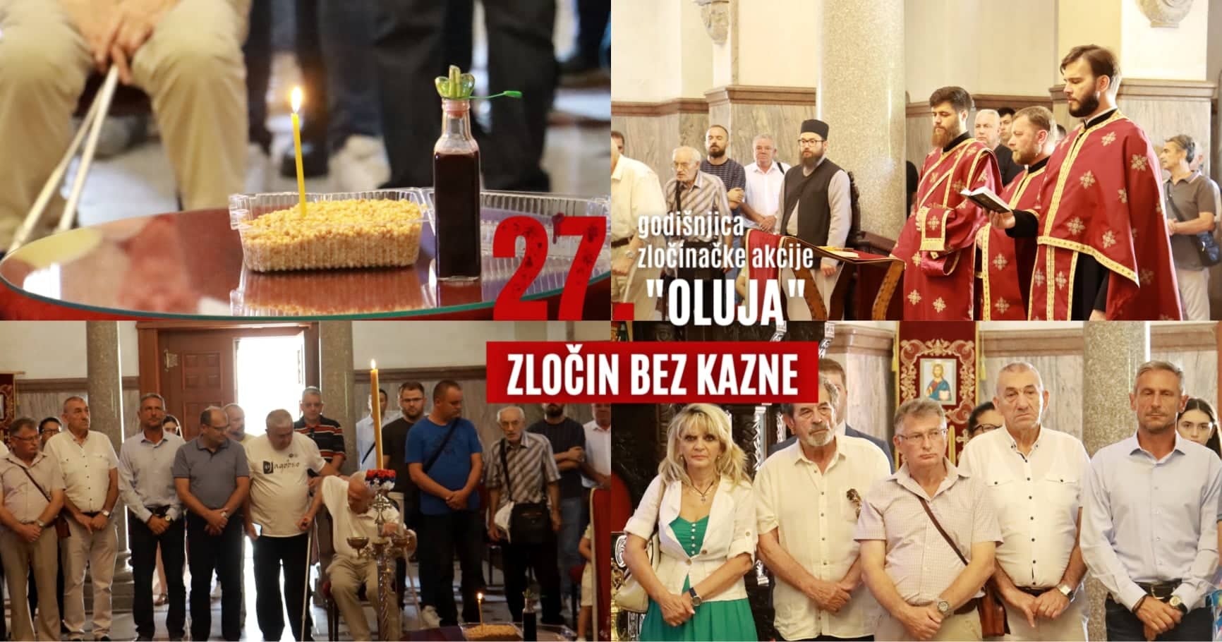 BANJALUKA OBILJEŽILA 27. GODIŠNJICU AKCIJE "OLUJA" U hramu Hrista Spasitelja održan parastos za žrtve zločinačkog poduhvata nad krajiškim Srbima (FOTO)