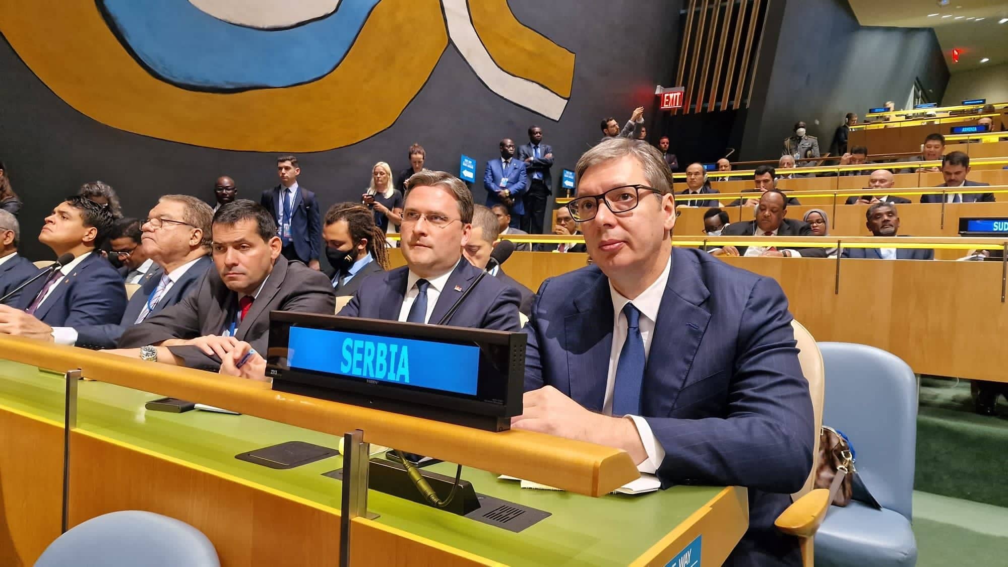 VUČIĆ SE SUTRA OBRAĆA NA DEBATI SVJETSKIH LIDERA Predsjednik Srbije u Ujedinjenim nacijama