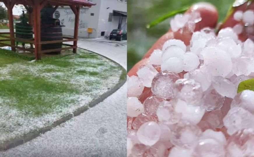 JAKO NEVRIJEME U HRVATSKOJ Mjesto nakon toga se zabijelilo kao da je zima (FOTO)