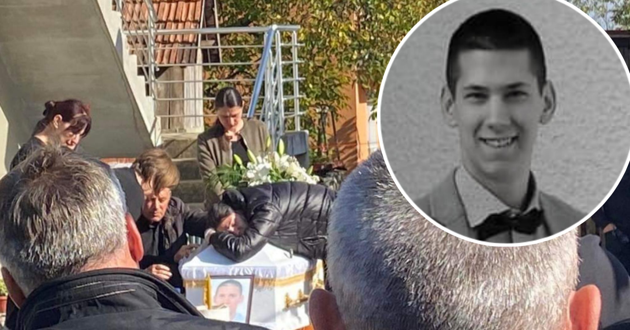 "MLAĐO, SINE! DOĆI ĆE MAMA, SINE!" Bijeli kovčeg ispred rodne kuće Mladena Dulića, jauci paraju nebo iznad Laktaša (FOTO)