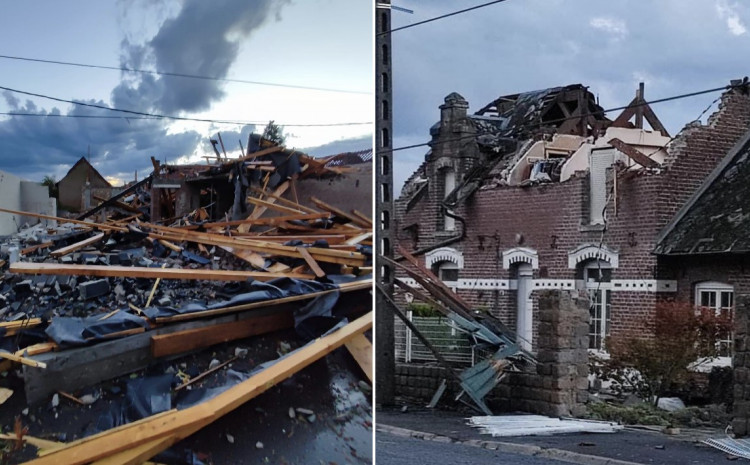 JAK TORNADO POGODIO FRANCUSKU Vjetar oštetio kuće, u nevremenu srušena i zgrada