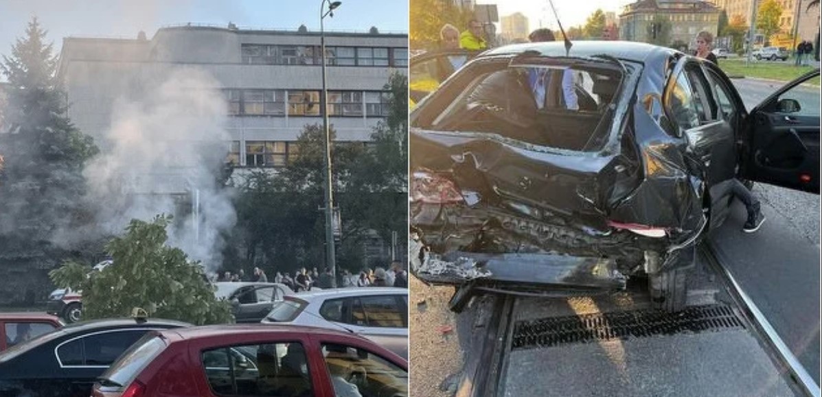 TEŠKA SAOBRAĆAJKA U SARAJEVU Na jednom od vozila izbio požar, građani pritrčali u pomoć (VIDEO)
