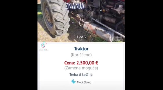 STAVIO OGLAS ZA TATIN TRAKTOR, A NIJE MU REKAO "Trista me zvalo ljudi, majmunčino bolesna..."  (VIDEO)