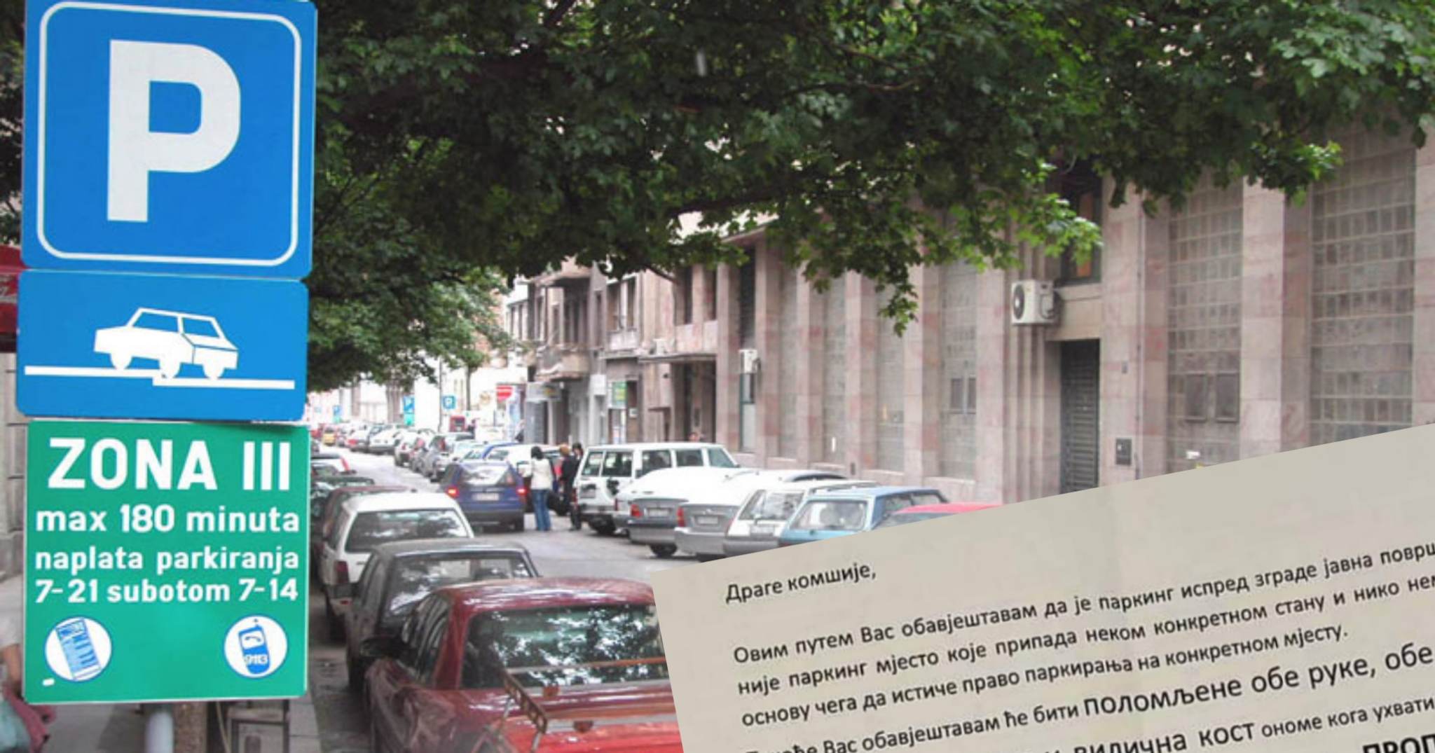 "BIĆE VAM POLOMLJENE OBE RUKE, NOGE, KLJUČNA I VILIČNA KOST" Beograđanka žestoko iznervirana zbog parkiranja digla grad na noge (FOTO)