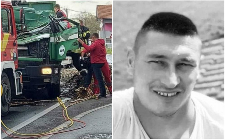 POJAVIO SE SNIMAK JEZIVE NESREĆE KOD BIHAĆA Mladi vozač kamiona, na kojeg je palo stablo, iza sebe ostavio suprugu i troje djece (VIDEO)