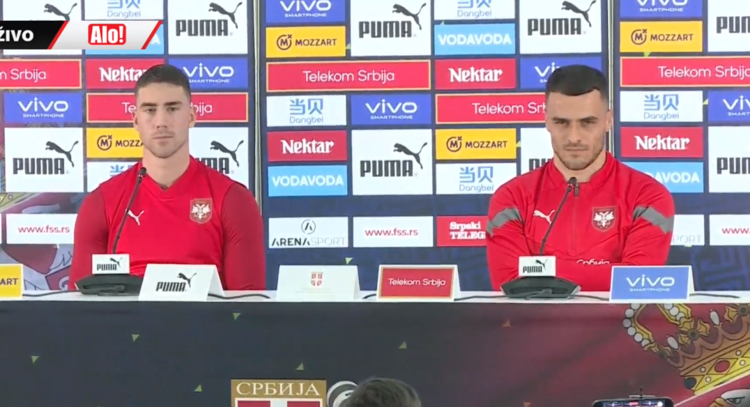VLAHOVIĆ I KOSTIĆ POSLALI SNAŽNU PORUKU: "Obećavamo da ćemo dati svoj maksimum protiv Švajcarske"