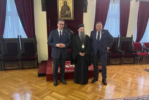 BEZUSLOVNA PODRŠKA SRPSKE ZA KOSMET Dodik nakon sastanka sa Vučićem i patrijarhom Porfirijem: "Nove "Oluje" i pogroma neće biti"