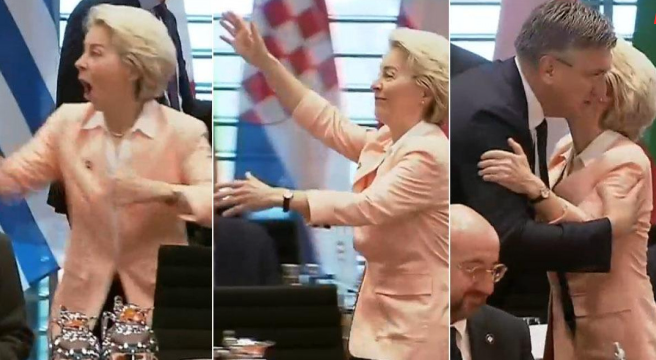 PALA MU U ZAGRLJAJ Ursula fon der Lajen se raspametila kada je ugledala Plenkovića