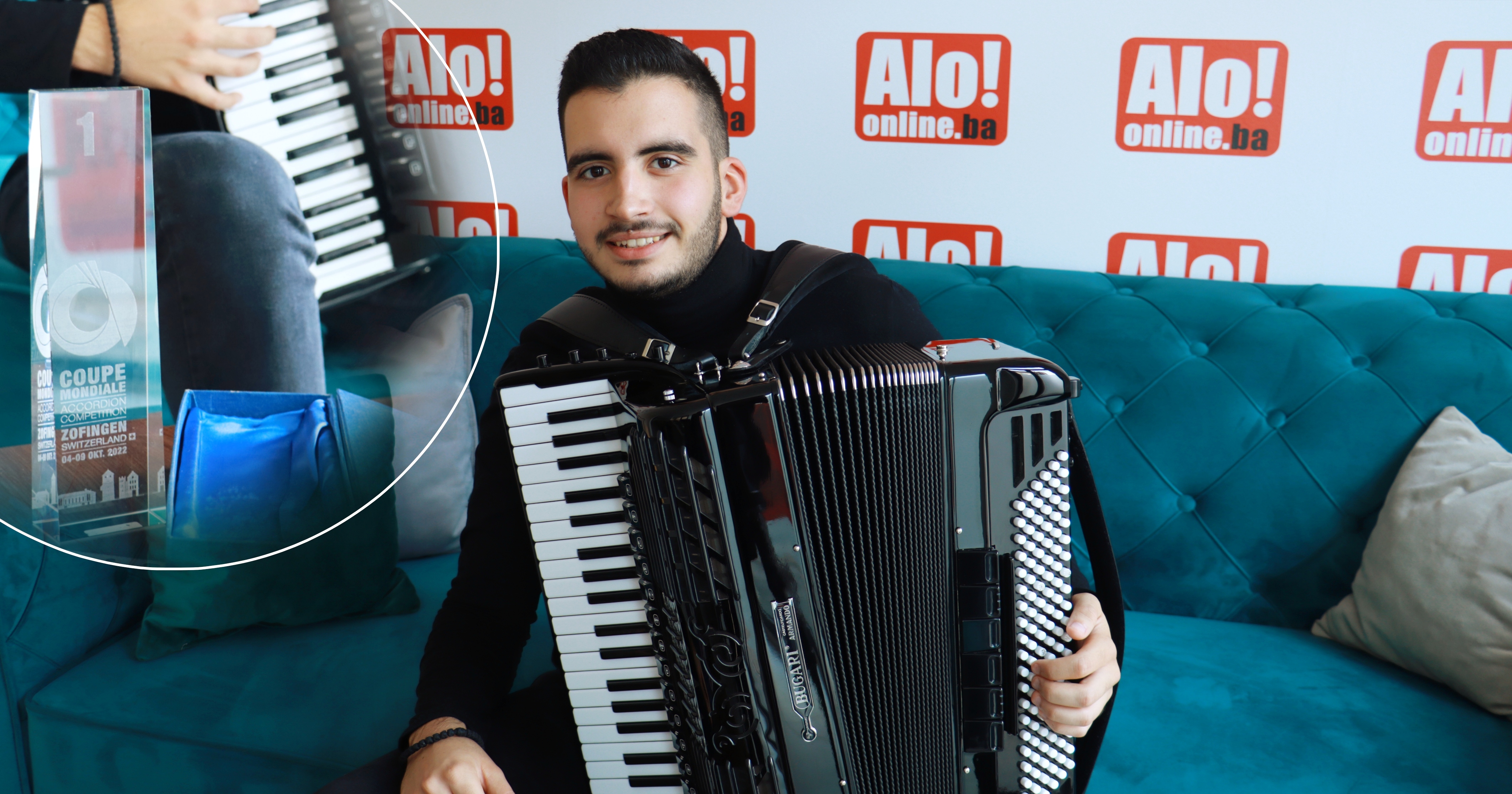 OVAKO ZVUČI ŠAMPION SVIJETA U HARMONICI Mladi virtuoz Radovan Ivanović (20) ponos Srpske: "Vraćali su me na bis u Švajcarskoj"
