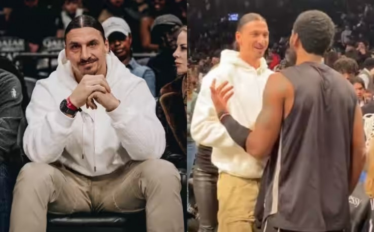 IBRAHIMOVIĆ UKRAO ŠOU NA NBA UTAKMICI Irving mu poklonio dres (VIDEO)