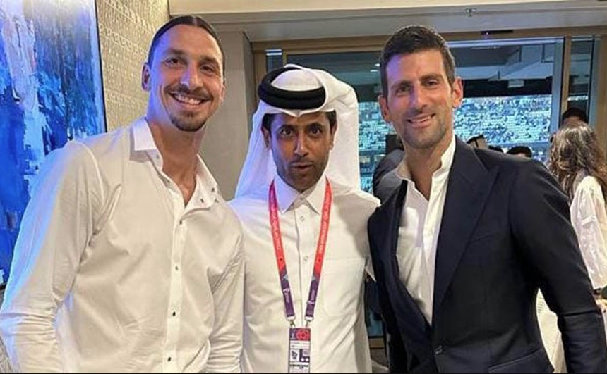 DVIJE LEGENDE SE SRELE I U KATARU Ibrahimović objavio fotku sa Đokovićem i poslao poruku