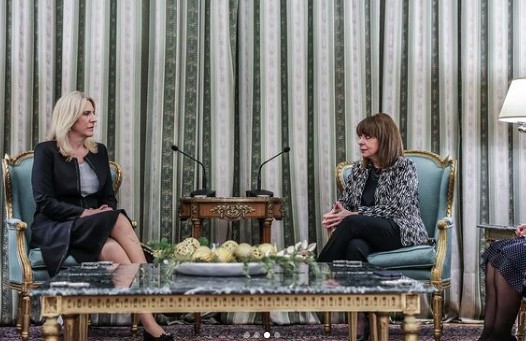 CVIJANOVIĆEVA SA PREDSJEDNICOM GRČKE: "Iskoristila sam priliku da Katarinu Sakelaropulu pozovem u zvaničnu posjetu BiH" (FOTO)