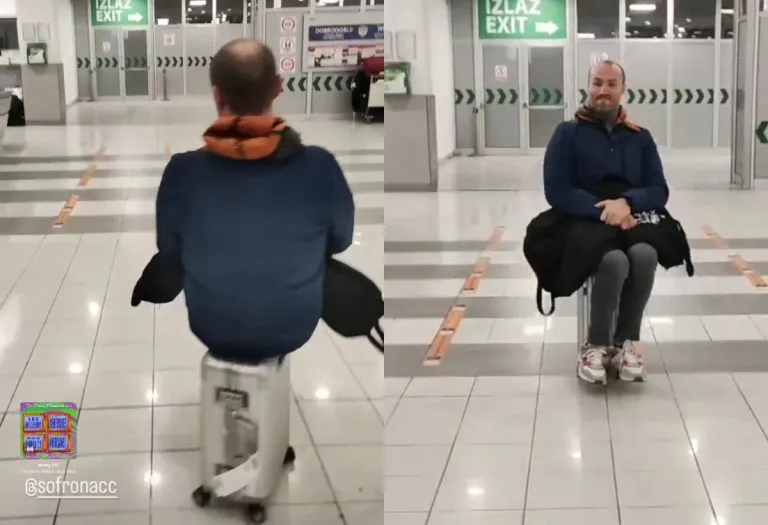 KRALJ DOBRE ZABAVE Sofra priredio šou na aerodromu, svi vrištali od smijeha (VIDEO)