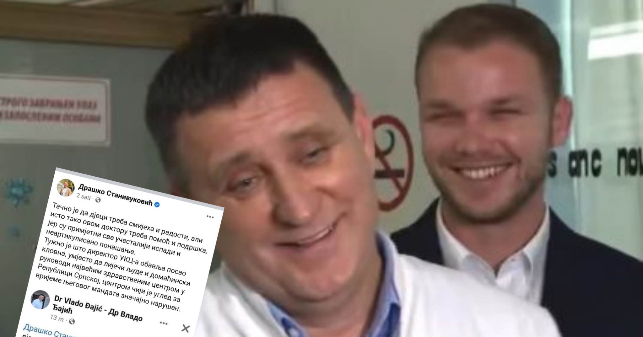 ĐAJIĆ I STANIVUKOVIĆ U NOVOM "OKRŠAJU" Gradonačelnik Banjaluke odgovorio doktoru: "Tužno... ponaša se kao klovn" (FOTO)