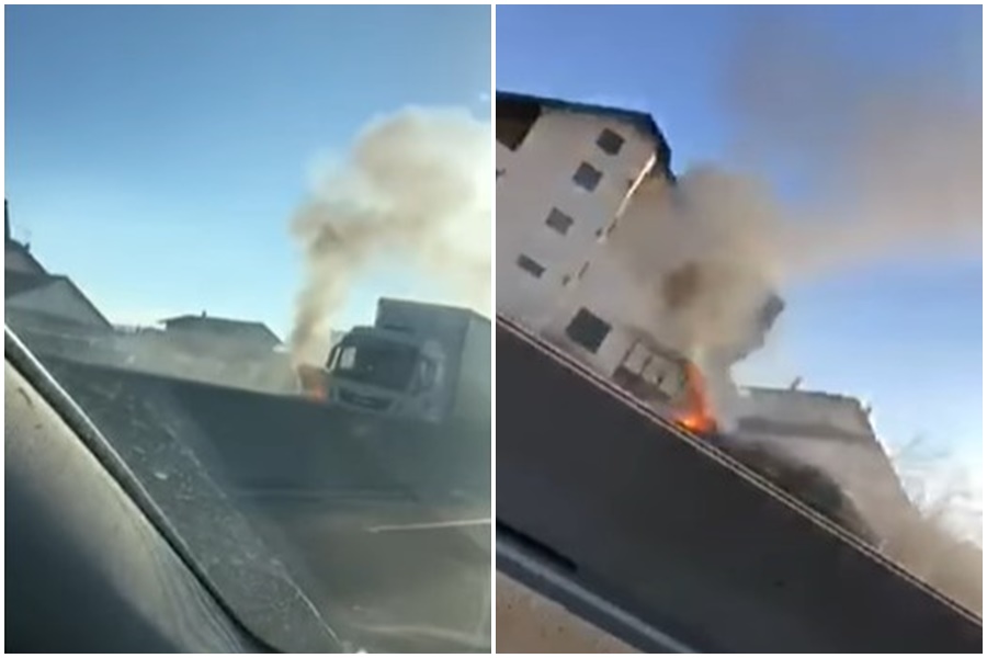 Zapalio se BMW na brzoj cesti Banjaluka – Klašnice