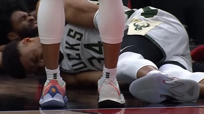 BURNO NA UTAKMICI Povreda Antetokounmpa, odmah je otišao u svlačionicu (VIDEO)