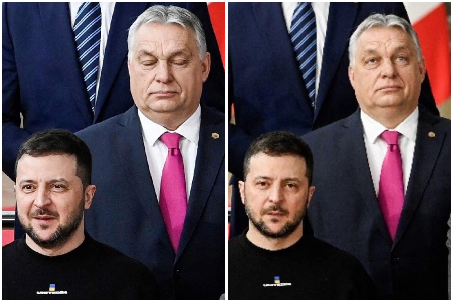 Dok svi lideri EU oduševljeno aplaudiraju Zelenskom, pogledajte šta radi Orban (VIDEO)