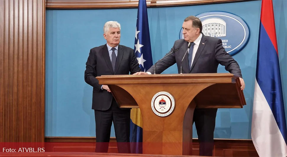 "EVROPSKI PUT BiH DA, ALI ČLANSTVO U NATO NE" Poruka sastanka Dodika i Čovića u Banjaluci jasna