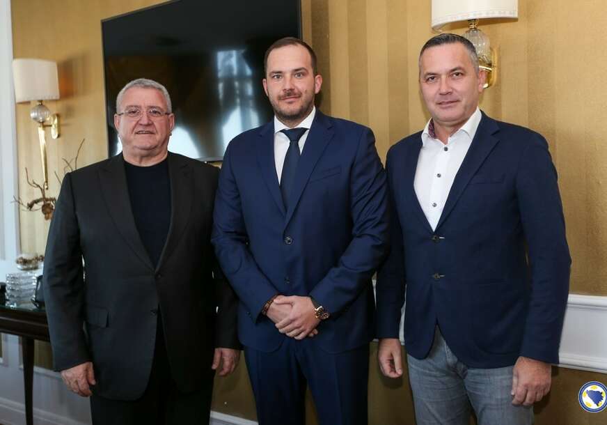 Sastanak u Banjaluci: Vico Zeljković ugostio predsjednike fudbalskih saveza Hrvatske i Albanije