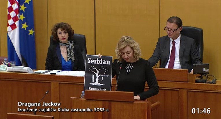 U Hrvatskom saboru poderala sliku: Školski primjer mržnje prema Srbima (FOTO)