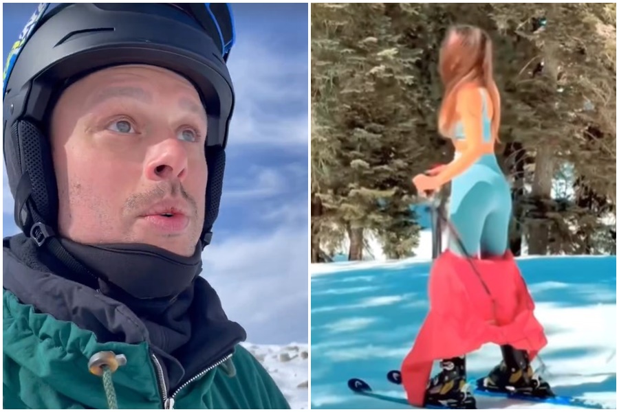 KEBA SE POHVALIO SVOJIM SKIJAŠIMA Igor i Nataša uživaju na snijegu: Ona objavila video, skafander spušten do pola (VIDEO)