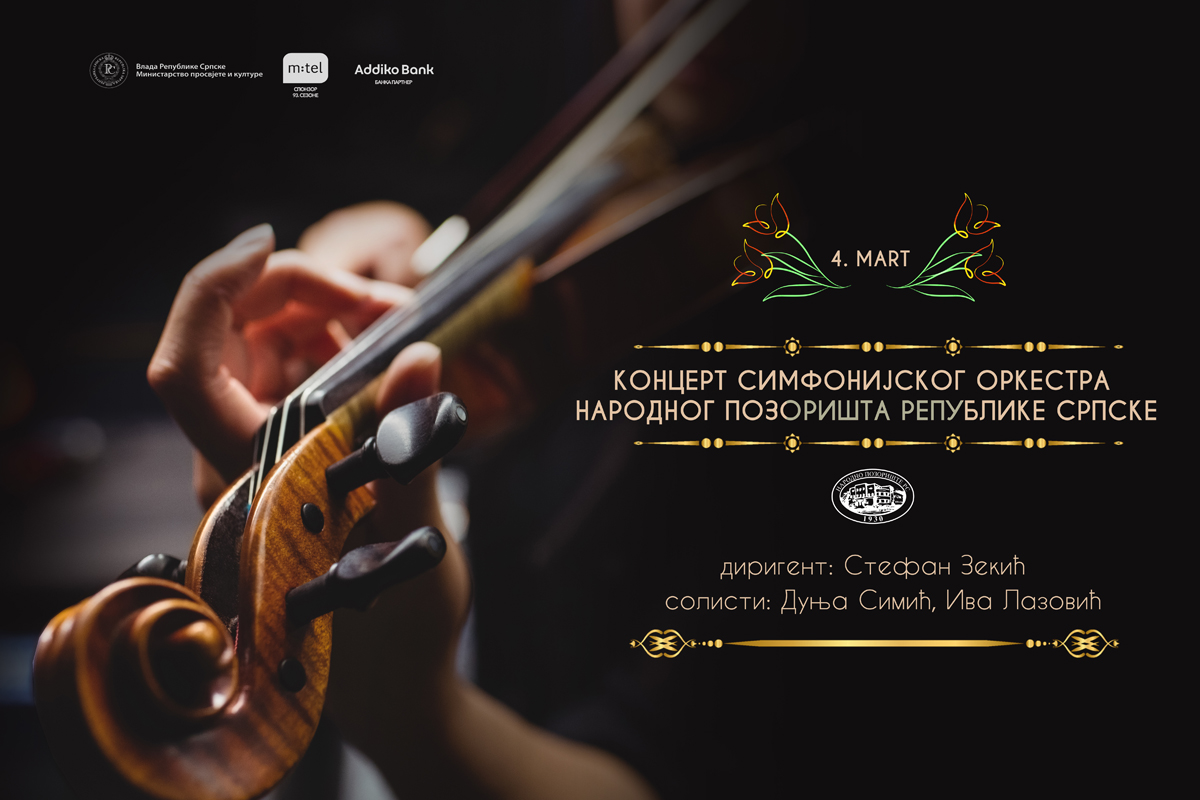 U subotu koncert Simfonijskog orkestra Narodnog pozorišta Republike Srpske
