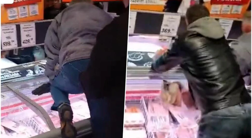 Tužan prizor: Potukli se u marketu zbog plećke od 7 KM (VIDEO)