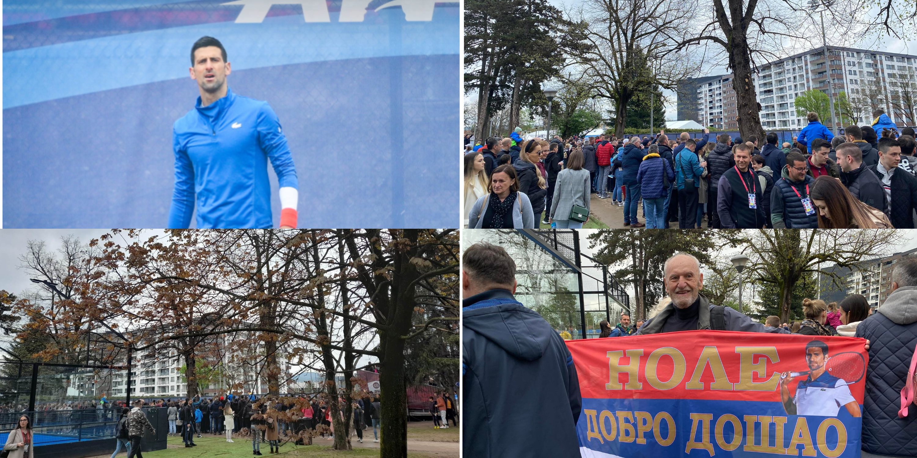 "NOVAK GROZNICA" TRESE BANJALUKU Građani pohrlili na teniske terene, čovjek na čovjeku - ne mare ni za BLATO (FOTO/VIDEO)