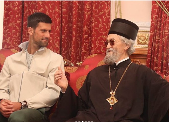 NOVAK ĐOKOVIĆ U POSJETI EPISKOPU JEFREMU Njegov dolazak ima poseban značaj, a od episkopa je dobio i poklon (FOTO)