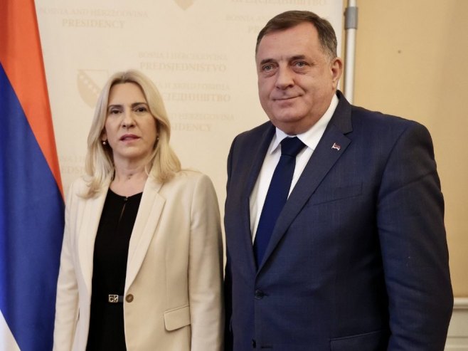 Dodik i Cvijanovićeva na svečanom ručku povodom dolaska patrijarha Porfirija