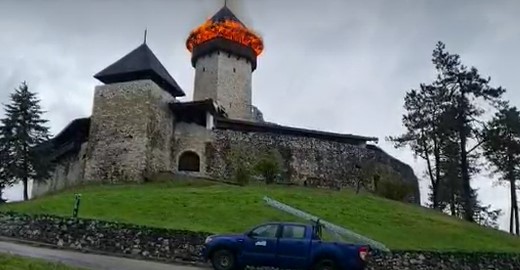 Veliki požar na Velikokladuškoj tvrđavi, vatrena stihija zahvatila kulu