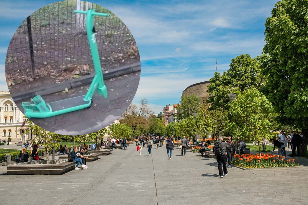 NA LAUŠU NIŠTA NOVO Fotografija trotineta u gradu na Vrbasu budi bijes! Šta se ovo dešava? (FOTO)