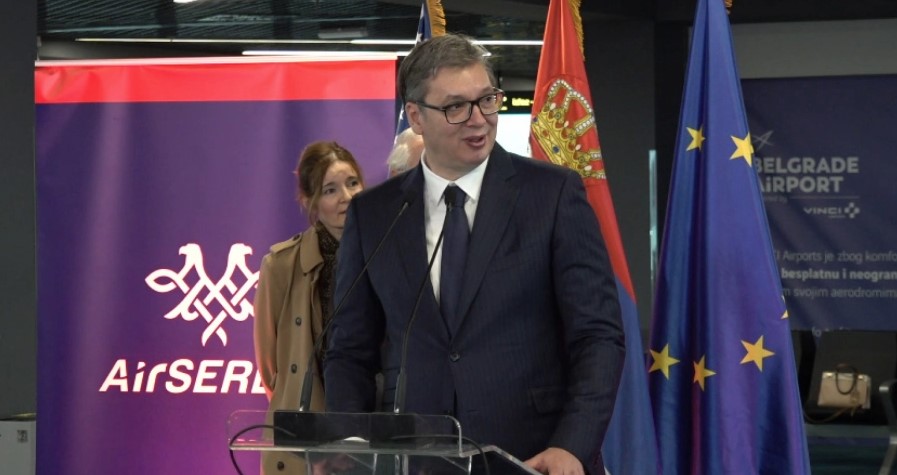 Vučić i Hil otvorili prvi let Er Srbije za Čikago