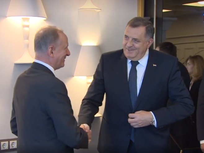 VISOKO CIJENIMO PARTNERSTVO RUSIJE I SRPSKE Dodik sa sekretarom Savjeta bezbjednosti Patruševom
