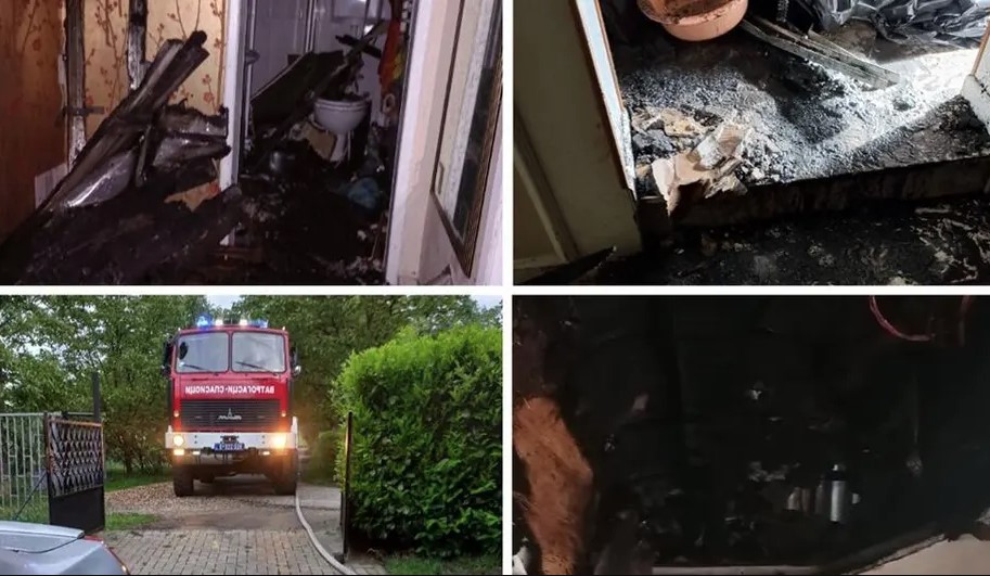 SPALJENO POTKROVLJE, VODA POPLAVILA PRIZEMLJE Baki Mari grom zapalio kuću
