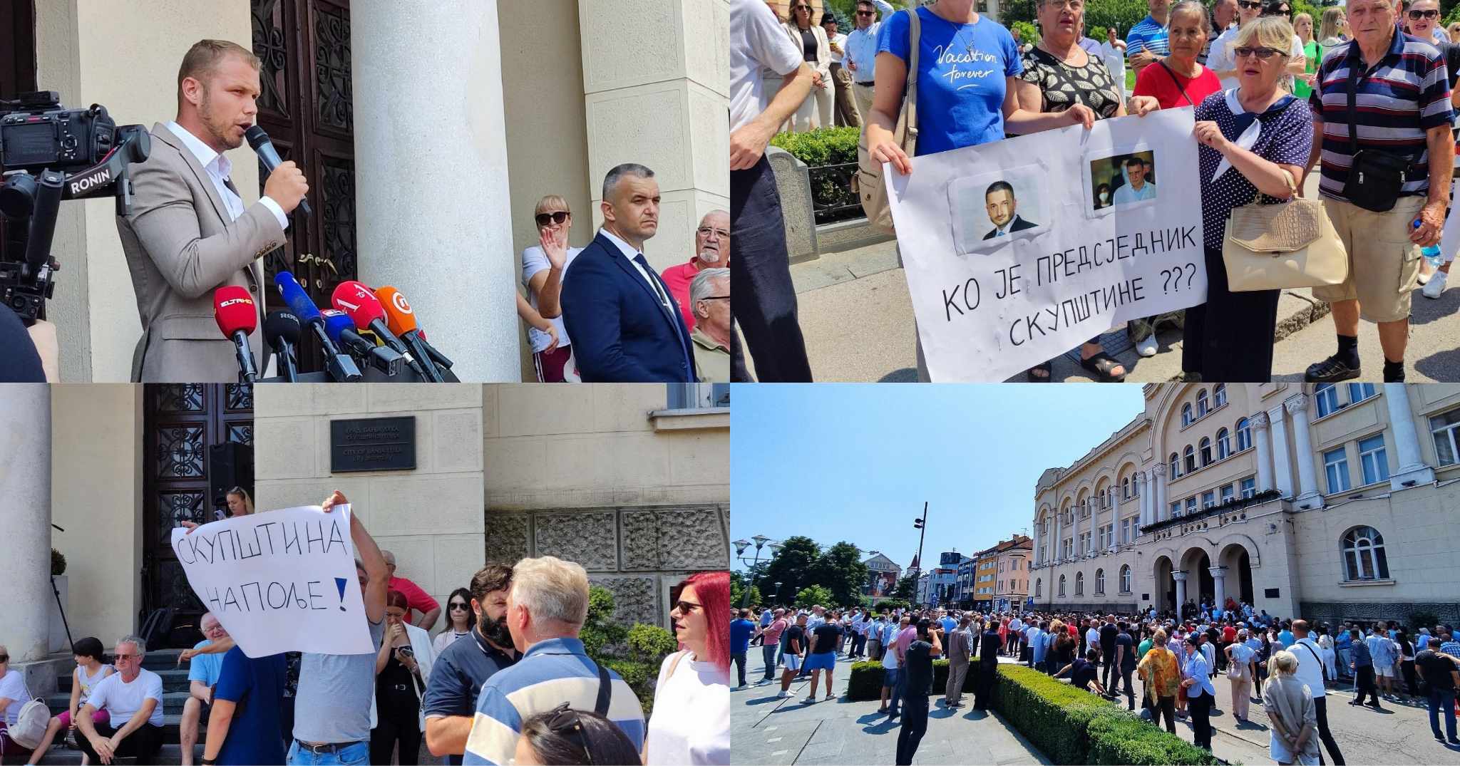 STANIVUKOVIĆ KABINET PRESELIO ISPRED GRADSKE UPRAVE Znate li grad na svijetu u kojem 90 dana nije održana skupština? (FOTO/VIDEO)