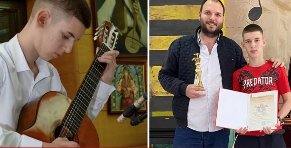 PONOS REPUBLIKE SRPSKE SU NJENA DJECA! Mihajlo Simić (13) iz Bijeljine niže uspjehe na gitari i klaviru