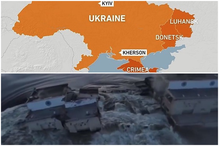 Uništena brana na Dnjepru u Hersonskoj oblasti, Ukrajinci i Rusi razmjenjuju optužbe (VIDEO)