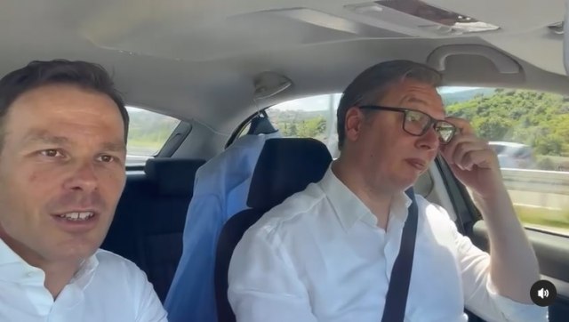 "DVA VOZAČA, MALO JAČA" Mali i Vučić se provozali obilaznicom: I ovo ćemo da popravimo